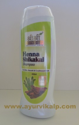 Sri Sri Ayurveda, HENNA SHIKAKAI SHAMPOO, 200ml, Silky, Smooth & Conditional Hair